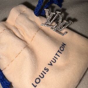 Louis Vuitton Silver Logo Key Holder